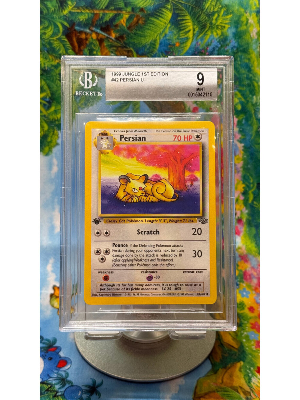 Persian Pokémon Jungle No. 42/64 1999 1st Edition BGS 9